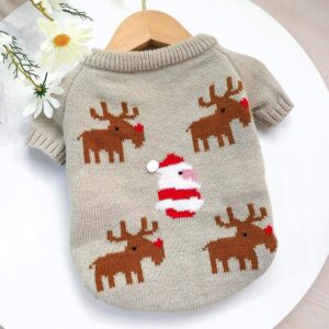 Frenchie World Shop Knitted Santa French Bulldog Sweater