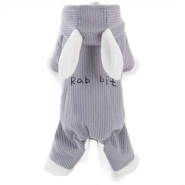 Frenchie World Shop Grey 1 / M Knitted & Snuggly Bunny French Bulldog Jumpsuit