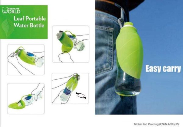 Frenchie World Shop Leaf 600ml Portable Water Bottle