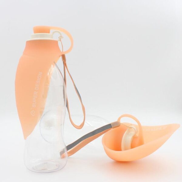 Frenchie World Shop Orange Leaf 600ml Portable Water Bottle