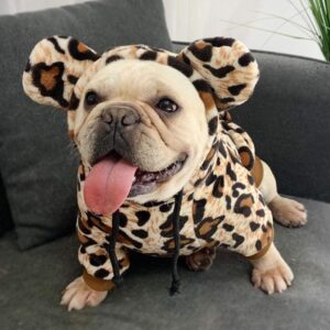 Frenchie World Shop Leopard French Bulldog Hoodie