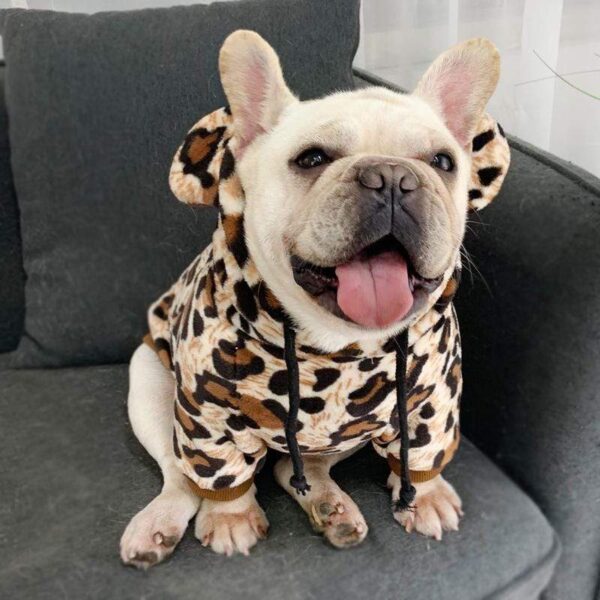 Frenchie World Shop Leopard French Bulldog Hoodie