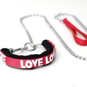 Frenchie World Shop LOVE French Bulldog Collar and Leash Set