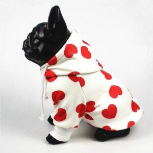 Frenchie World Shop White / XL Love French Bulldog Hoodie