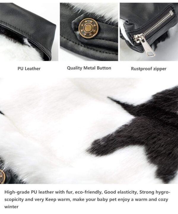 Frenchie World Shop Luxury Faux Leather Dog Jacket by Frenchie World