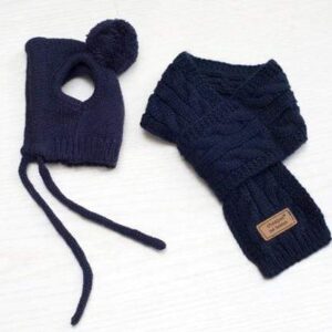 Frenchie World Shop Black / S Luxury Knittied French Bulldog Beanie and Scarf Set