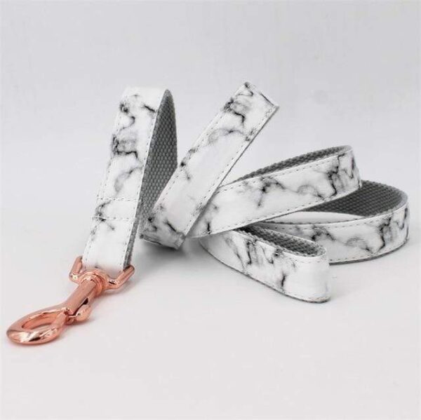 Frenchie World Shop leash only / S(20-30cm Length) Marble Collar, Leash & Bow Tie Set