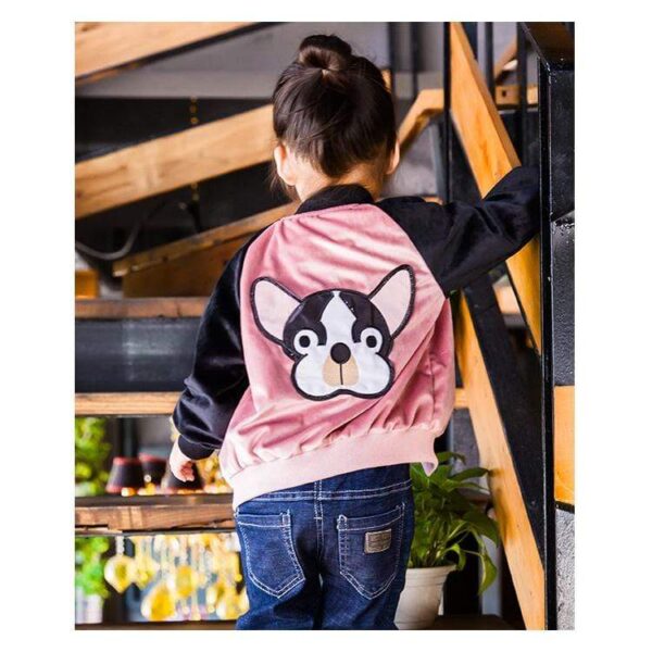 Frenchie World Shop Human clothing Matching Mother and daughter French Bulldog embroidery jacket