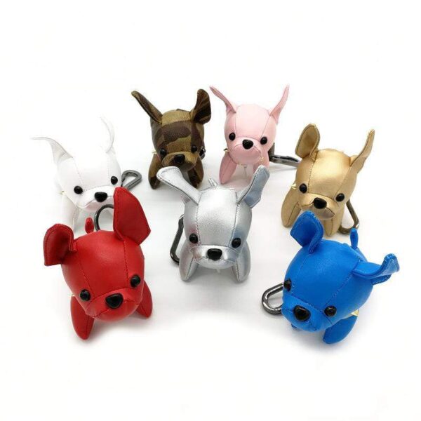 Frenchie World Shop New Colors Available! French Bulldog Leather Keychain