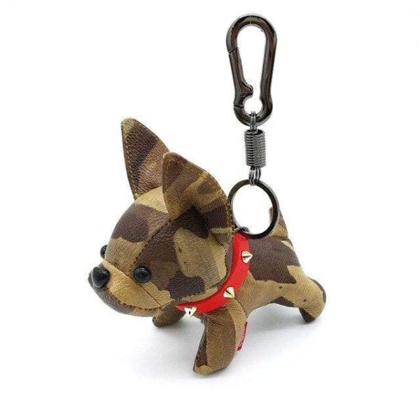 Frenchie World Shop Camo New Colors Available! French Bulldog Leather Keychain