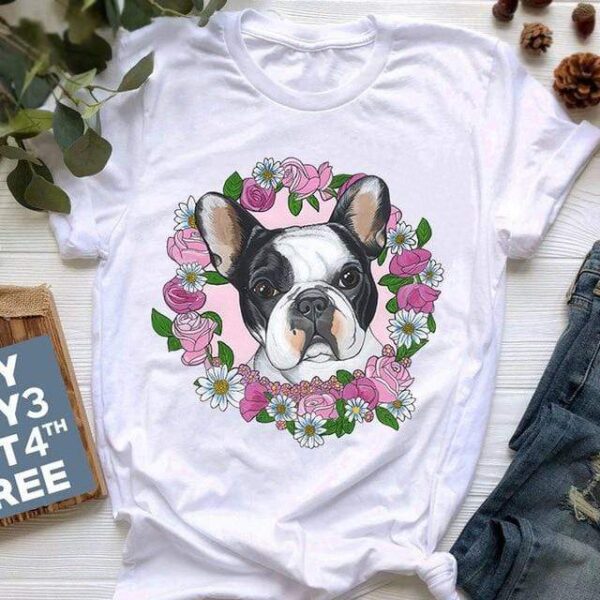 Frenchie World Shop 0012090 / L New summer French Bulldog Printed t shirt women cute cartoon T shirt Pit Bull Tshirt Top Female Frances German Shepherd T shirt_