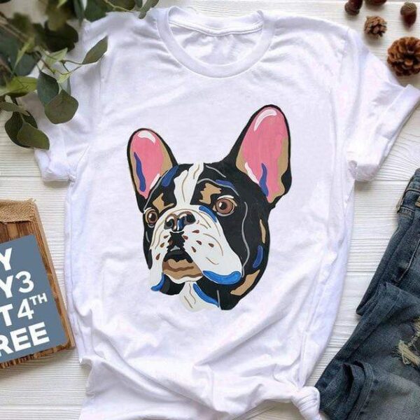 Frenchie World Shop 0012094 / L New summer French Bulldog Printed t shirt women cute cartoon T shirt Pit Bull Tshirt Top Female Frances German Shepherd T shirt_
