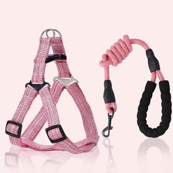 Frenchie World Shop pink / XL No-pull Harness and Leash Set by Frenchie World