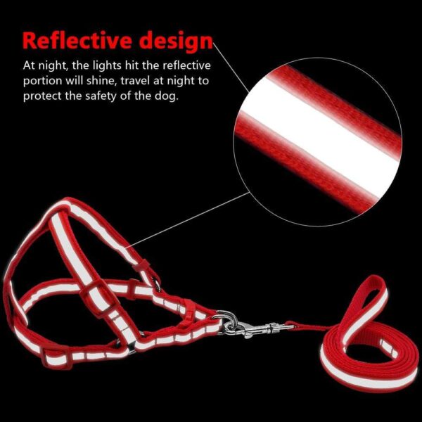 Frenchie World Shop Dog Accessories "NO PULL" Reflective Dog Harness and Leash Set