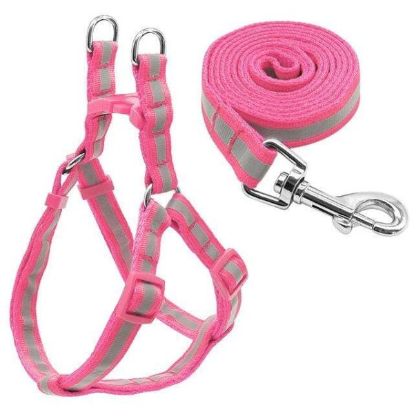 Frenchie World Shop Dog Accessories Pink / S "NO PULL" Reflective Dog Harness and Leash Set