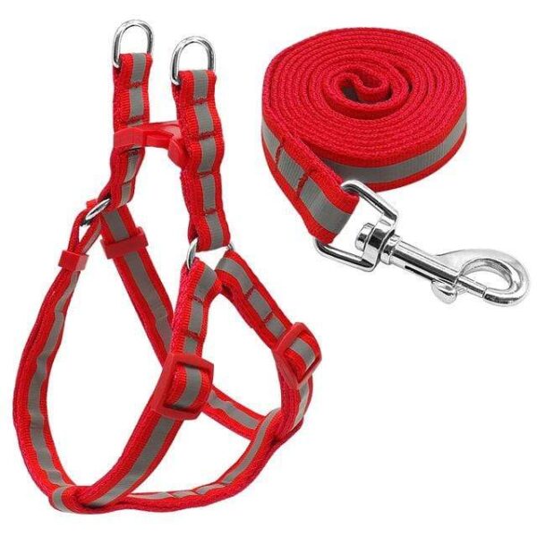 Frenchie World Shop Dog Accessories Red / S "NO PULL" Reflective Dog Harness and Leash Set