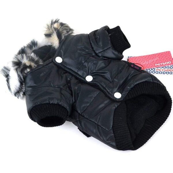 Frenchie World Shop Padded Winter Jacket with Fur Hood