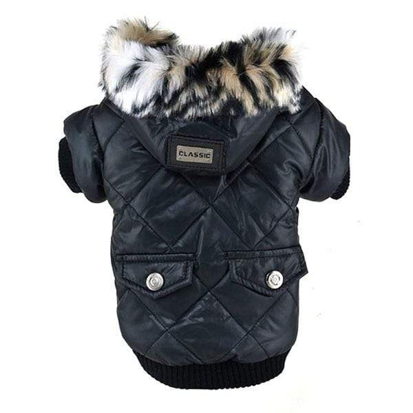Frenchie World Shop Black / L Padded Winter Jacket with Fur Hood