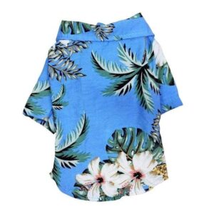 Frenchie World Shop Blue / XL Palm Trees Hawaiian French Bulldog Shirt