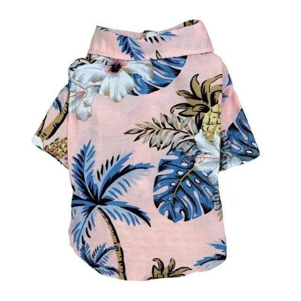 Frenchie World Shop Pink / XL Palm Trees Hawaiian French Bulldog Shirt