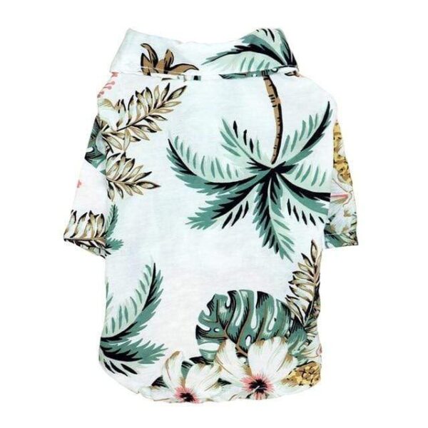 Frenchie World Shop White / XL Palm Trees Hawaiian French Bulldog Shirt