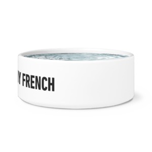 teelaunch Dog Bowls White Pardon My French Bowl