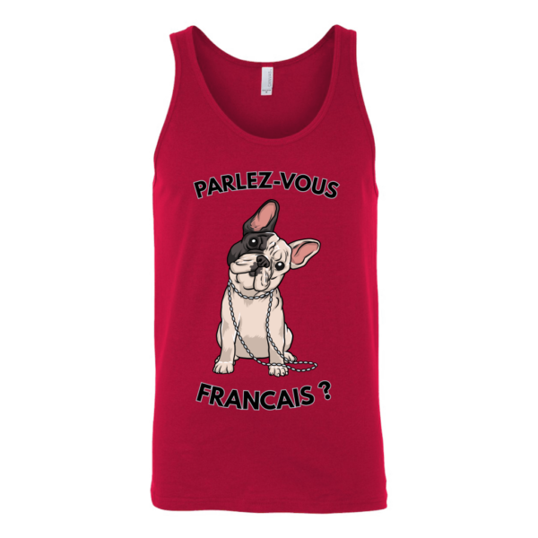 teelaunch T-shirt Canvas Unisex Tank / Red / S Parlez-Vous Francais Unisex Tank