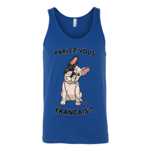 teelaunch T-shirt Canvas Unisex Tank / Royal / S Parlez-Vous Francais Unisex Tank