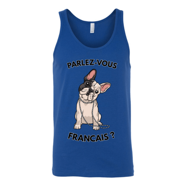 teelaunch T-shirt Canvas Unisex Tank / Royal / S Parlez-Vous Francais Unisex Tank