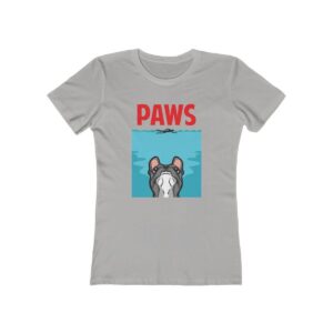 Printify T-Shirt Solid Heather Grey / XS Paws Women's Boyfriend Tee