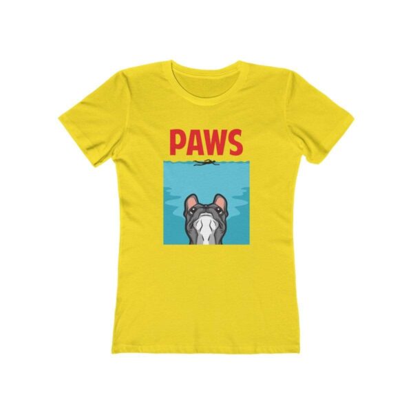Printify T-Shirt Solid Vibrant Yellow / XS Paws Women's Boyfriend Tee