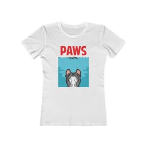 Printify T-Shirt Solid White / L Paws Women's Boyfriend Tee