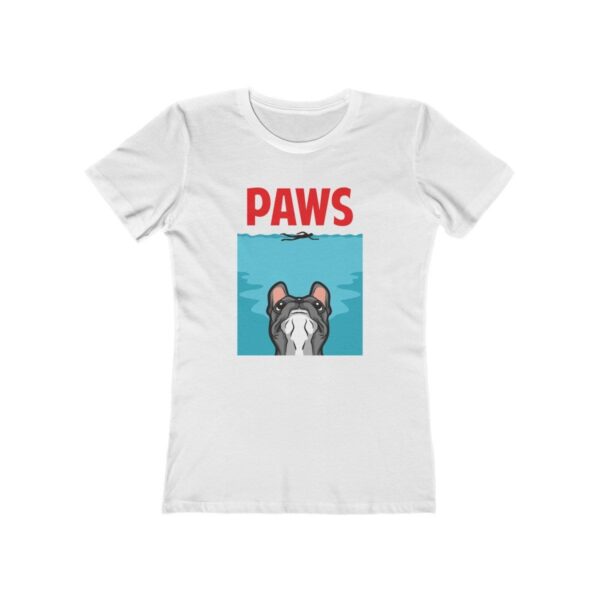 Printify T-Shirt Solid White / L Paws Women's Boyfriend Tee