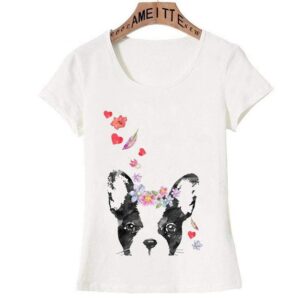 Frenchie World Shop floral / S Peeking Floral French Bulldog T-Shirt