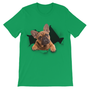 alloverprint.it Apparel Kelly Green / 3 to 4 Years Peeking Frenchie ﻿Classic Kids T-Shirt