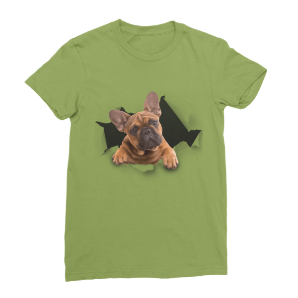 alloverprint.it Apparel Kiwi / Female / S Peeking Frenchie ﻿Classic Women's T-Shirt