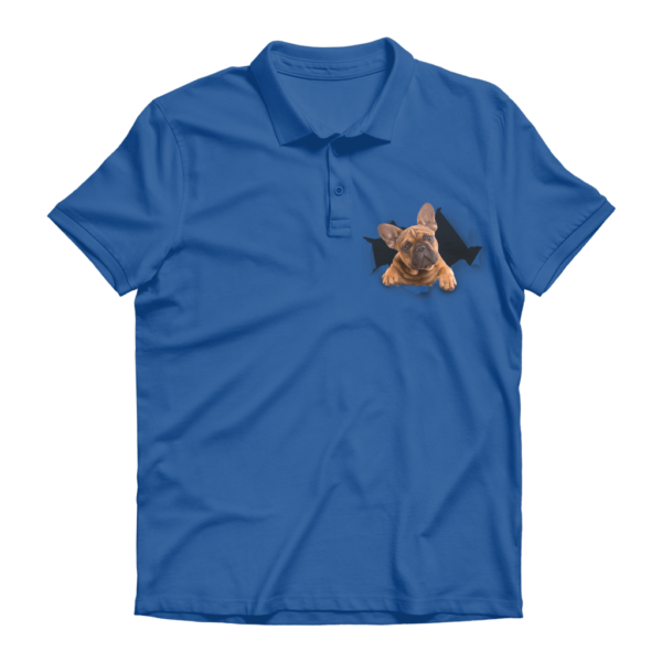 alloverprint.it Apparel Royal Blue / Unisex / S Peeking Frenchie ﻿Premium Adult Polo Shirt