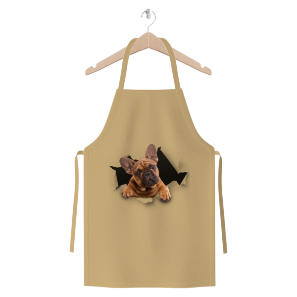 alloverprint.it Apparel Natural Peeking Frenchie ﻿Premium Jersey Apron