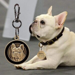 Frenchie World Shop French bulldog / Free size Personalized French Bulldog ID Tag