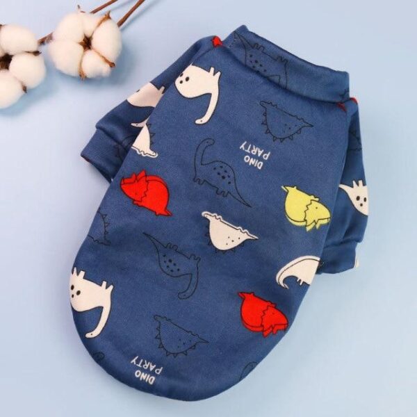 Frenchie World Shop blue dinosaur / S Pet Clothes Animal Printed Two-legged Sweater Cute Dogs Coat Soft Pullover Puppy Costume for Chihuahua Dog Fashion