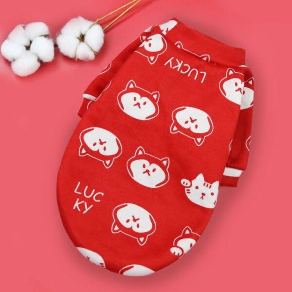 Frenchie World Shop red husky / XS Pet Clothes Animal Printed Two-legged Sweater Cute Dogs Coat Soft Pullover Puppy Costume for Chihuahua Dog Fashion