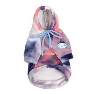 Frenchie World Shop Tie dye purple / XL Pet Clothes Tie-dye Hoodies Small Medium-sized Cat Dogs Autumn Winter Fleece Fashion Coat Chihuahua Yorkshire Pomeranian Sweater