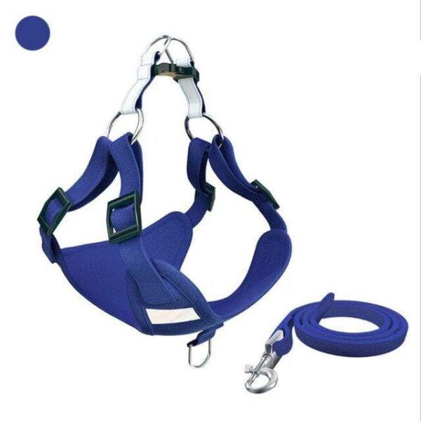 Frenchie World Shop Blue / XXS Pet Dog Reflective Harness Vest Cute Harness And Leash Set  For Small Medium Dogs Puppy French Bulldog Pug Accesorios Para Gatos