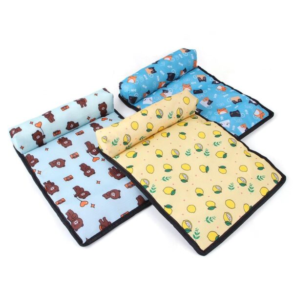 Frenchie World Shop 0 Pet Pillow Cooling Mat Pad Summer Dogs Cats Ice Silk Cooling Blanket Cushion Pet Sofa Kitten Puppy Supplies