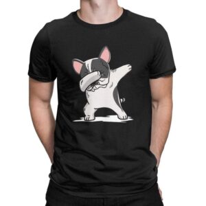Frenchie World Shop Human clothing Black / XS Pied French Bulldog Dabbing t-shirt