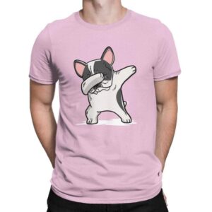 Frenchie World Shop Human clothing Pink / XS Pied French Bulldog Dabbing t-shirt