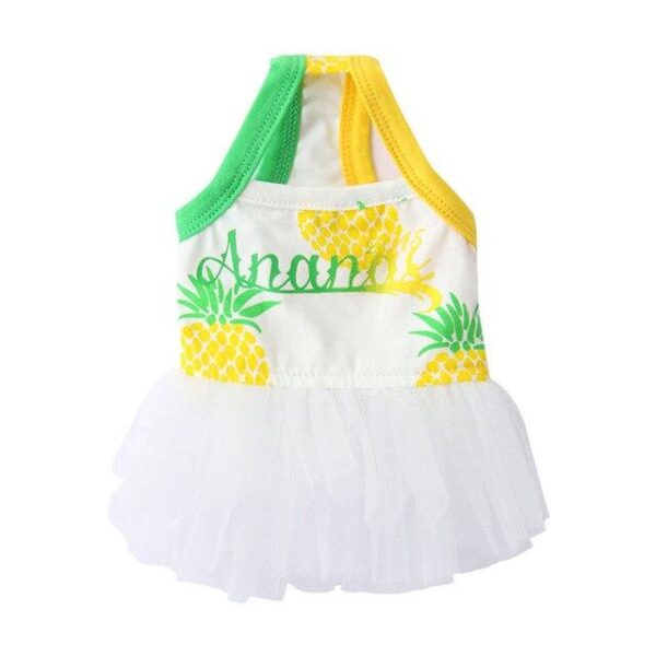 Frenchie World Shop Dress / XXS Chest28 Back19CM Pineapple French Bulldog Tee Dress