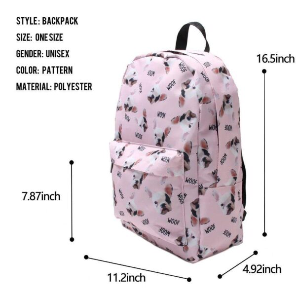 Frenchie World Shop Pink French Bulldog Backpack