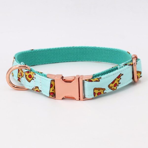 Frenchie World Shop Pizza Collar, Leash & Bow Tie Set