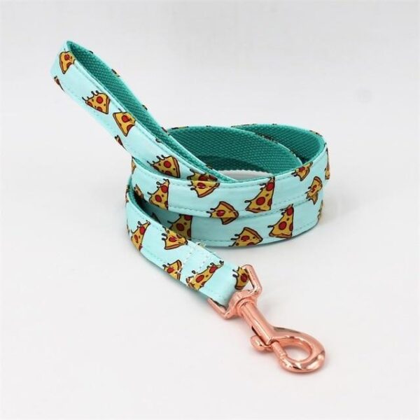 Frenchie World Shop leash / XS(15-25cm Length) Pizza Collar, Leash & Bow Tie Set